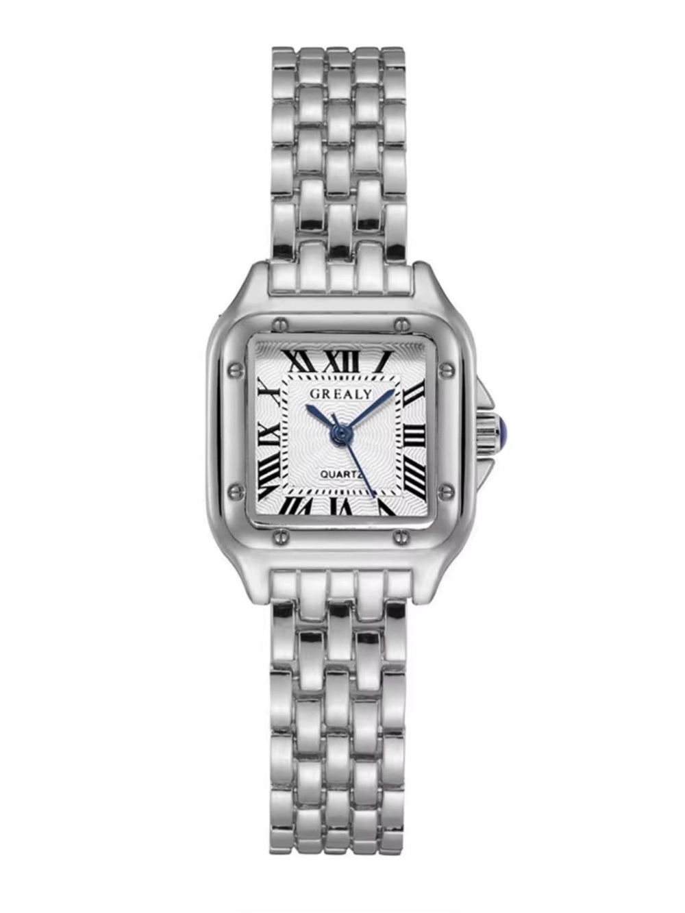 Silver Square Women's Classic Watch - Panthere Style